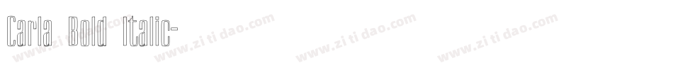 Carla Bold Italic字体转换